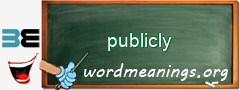 WordMeaning blackboard for publicly